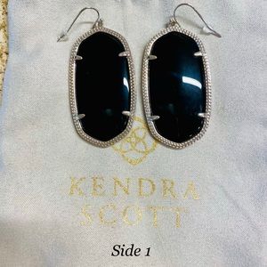 Kendra Scott Black and Silver Danielle Earrings